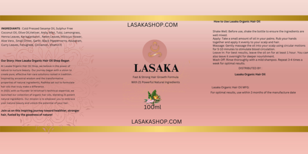 Lasaka Hair Growth Boost Oil (100ml) 🌿 One-Year Guaranteed Results or Full Refund !