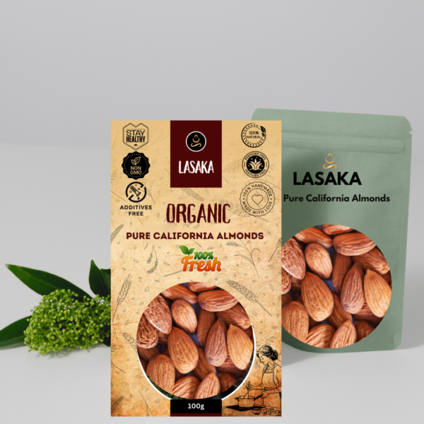 Lasaka Premium California Almonds | Sun-Kissed California Almonds (1000g)